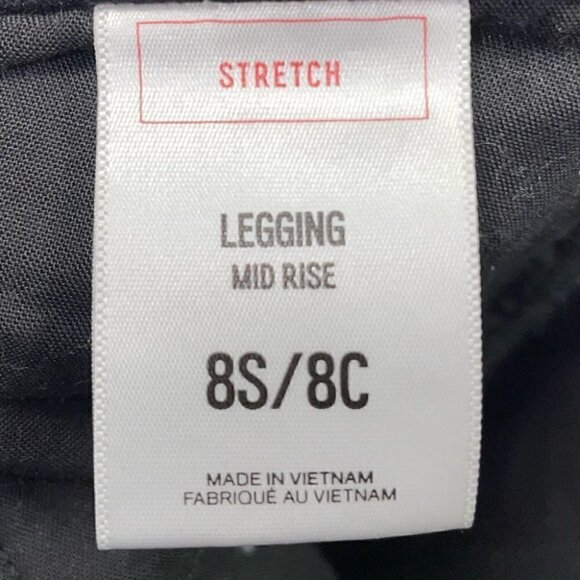 Express Jeans Mid-Rise Legging Skinny Leg Stretch Raw Fray Hem Distressed Hem - Picture 7 of 9